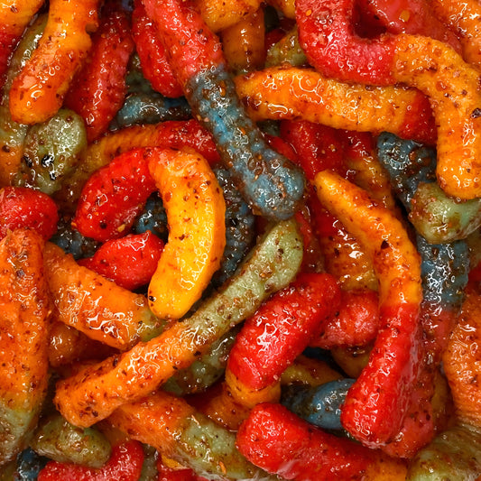 Spicy Chamoy Sour Gummy Worms 1lb
